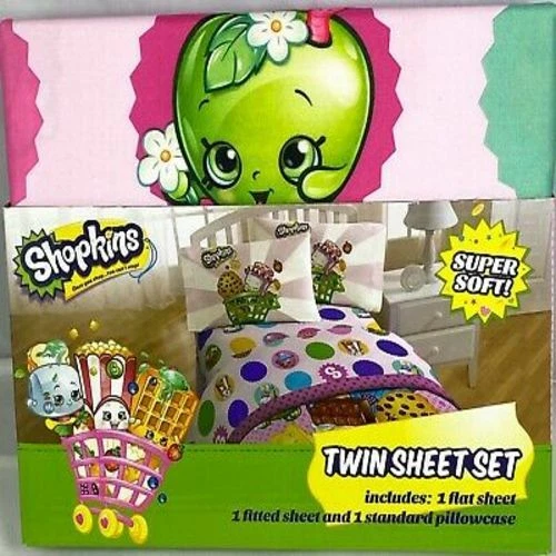 Juego de sábanas dobles Shopkins ropa de cama para niñas NUEVO Foto 1 de 2