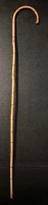 Vintage Ladies 36” Curved Handle Bamboo Chute Walking Stick Cane Lightweight - Image 1 of 4