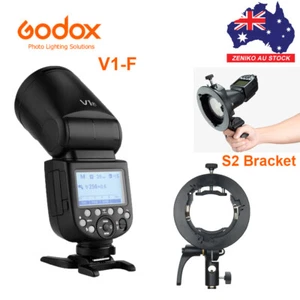 Godox V1F V1-F 2.4G TTL Round Head Speedlite Flash for Fuji + S2 Bracket - Picture 1 of 16