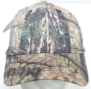 NWT Farmers & Merchants Bank Strength Service Community Mossy Oak Camo Hat Cap - Picture 1 of 10