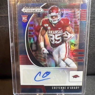 2020 Prizm Draft Picks #270 Cheyenne O'Grady Blue Auto Arkansas Razorbacks - Image 1 of 2
