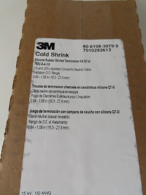 Kit de terminación 3M 7652-S-4-1/0 en frío QT-III, cable CN & JCN, 5-25/28 Kv Foto 1 de 4