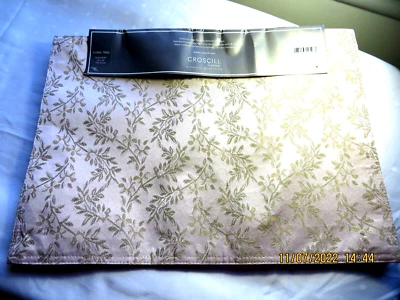 CROSCILL HOME NWT 13" X 18" Beige Pink Sheen FLORAL TRAIL 4 Place Mats Set - Image 1 of 4