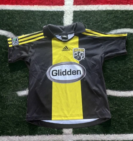 Columbus Crew Black Glidden Soccer Jersey Youth Medium 5-6 2008 Adidas HTF🌿1378 Cover