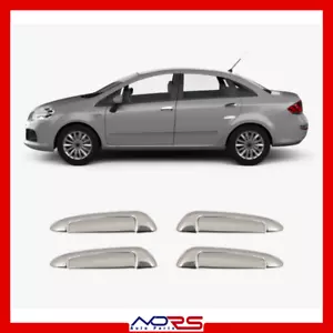 FIAT LINEA COMPATIBLE 2007- POIGNÉE DE PORTE CHROME 4 PORTES EN ACIER INOXYDABLE - Foto 1 di 10