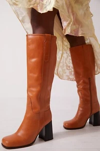 Free People Naomi Tall Heel Boots-Tuscan Tan. Size 11 - Picture 1 of 13