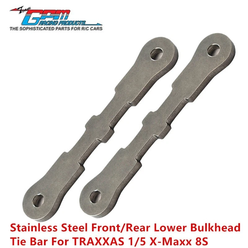 GPM Stainless Steel Front/Rear Lower Bulkhead Tie Bar For TRAXXAS 1/5 X-Maxx 8S - Image 1 of 1