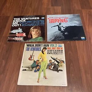THE VENTURES Vinyl Lot Walk Don't Run 2031 - Knock Me Out 8033 - Surfing 8022 - Picture 1 of 13