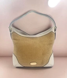 Michael Kors Millbrook Wicker Straw Ivory Leather Hobo Shoulder Bag - Picture 1 of 19