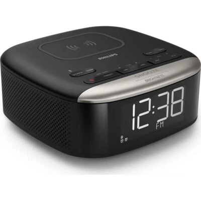 Philips TAR7606/10 Uhrenradio schwarz Bluetooth Qi Ladefunktion UKW Weckfunktion - Bild 1 von 4