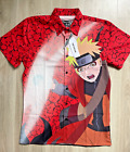 Naruto X Reason Button Shirt Medium Manga All Over Print Cosplay Anime