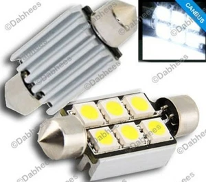 6 Led 39mm - 239 - 272 Canbus Plaque Immatriculation Eclairage Habitacle Blanc - Picture 1 of 1