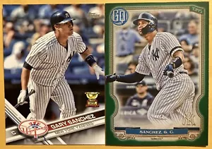 2020 Topps Gypsy Queen Gary Sanchez Green Parallel + 2017 Topps Gold Rookie Cup - Picture 1 of 2