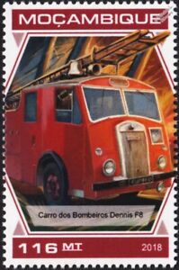DENNIS F8 British Pump Fire Engine Truck Firefighting Stamp #185
