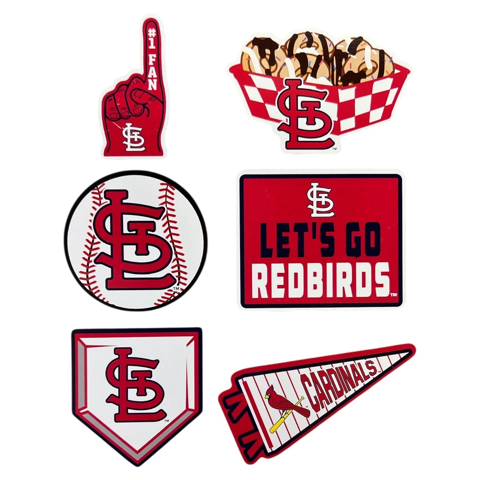 St. Louis Cardinals Game Day Multi-Use Decal 6 Fan Pack - Image 1 of 1