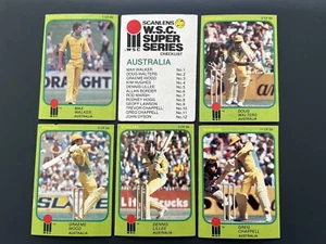1981 / 1982 WSC Scanlens Unmarked Checklist Card - Australia plus player Cards - Picture 1 of 2