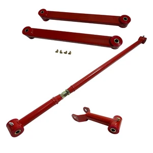 For 05-10 Mustang Non-Adju Red 2-Door Rear Upper Lower Control Arm Track bar - Picture 1 of 10