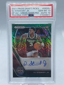 2021 Prizm DP Autographs D.J Stewart Jr. /5 Green Shimmer PSA 10 Auto 10 RC - Picture 1 of 6
