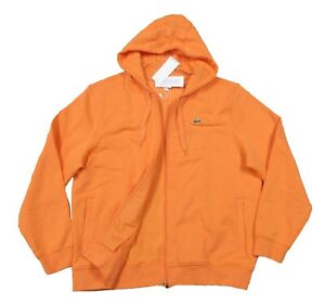 Lacoste Men's Orange Fleece Lined Full Zip Hoodie