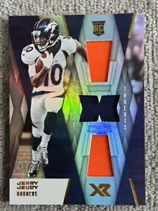 2020 Panini XR Jerry Jeudy Rookie Tripple Patch 40/75 Denver Broncos NFL #RTM-JJ - Picture 1 of 3