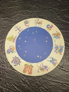 Vintage astrologischer Sternzeichen Kreis Druck unsigniert 7,5 Zoll - Bild 1 von 13