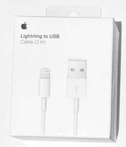 Câble Apple Lightning vers USB 2m/6ft iPhone MD819ZM/A fabriqué par Apple ON - Photo 1 sur 5