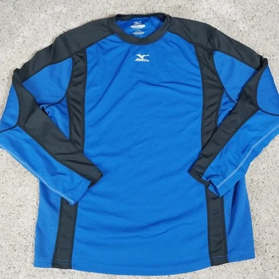 Mizuno Drylite Shirt Small Blue Long Sleeve - Image 1 of 4