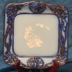 9" 1800er Staffordshire Kupfer Glanz Fluss blaue Platte in sehr gutem Zustand - Bild 1 von 2