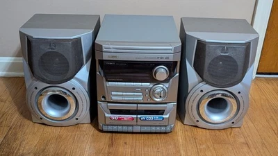 Aiwa CX-NA115 Digital Audio System Super T-Bass, Aiwa 3 Way Speakers & Subwoofer - Image 1 of 4