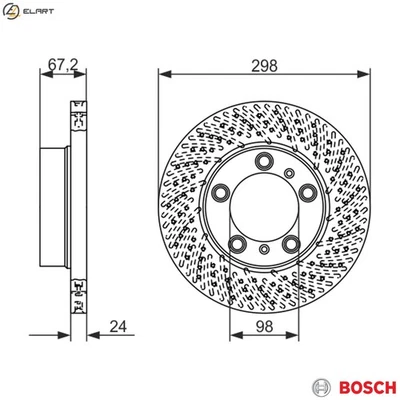 2x BRAKE DISC 0 986 479 675 FOR PORSCHE M97.20/96.25 2.7L 6cyl BOXSTER - Image 1 of 4