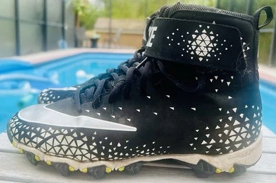 Nike Force Savage Shark  Fastflex Black Silver Football Cleats Boys 4.5 - Image 1 of 4