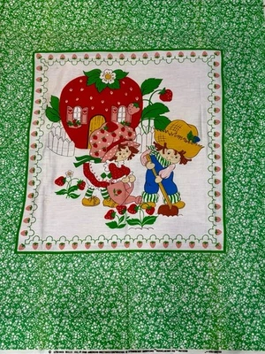 VINTAGE 1980 Strawberry Shortcake LISCENSED Panel by Spring Mills - 36” x 44” - Image 1 of 4