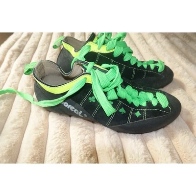 Boreal Fusion Zephyr Black Green Lucky Charm Climbing Shoes Men's Sz US 4 EU 36 - Image 1 of 4