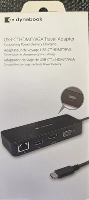 DYNABOOK / TOSHIBA – USB-C HDMI VGA TRAVEL ADAPTER (NEW) - Image 1 of 2