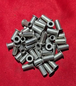 Steel 1/4-20 Rivet Nuts Flanged Round Zinc-Plated 3/4" OAL, USA Made, Pack of 50 - Picture 1 of 4