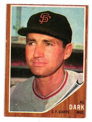 1962 Topps - #322 Alvin Dark Foto 1 de 2