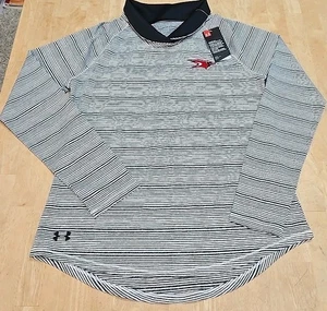 UNDER ARMOUR Arizona Cardinals Women’s Mock Neck Long-Sleeve Striped Pullover LG - Picture 1 of 5