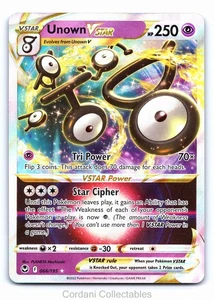 Unown VSTAR 071/195 - Silver Tempest - Pokemon Card - Near Mint - Foto 1 di 2