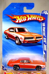 2010 Hot Wheels #84 Muscle Mania 6/10 '69 Pontiac GTO JUDGE orange mit MC5 Speichen - Bild 1 von 5