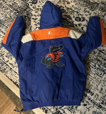 Jaqueta Pulôver Vintage Starter Florida Gators Preta Masculina Média Anos 90 - Imagem 1 de 4