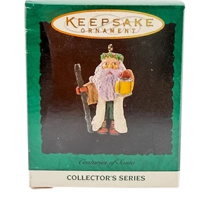 Hallmark Siglos de Santa 1996 Artesanal Bosque Santa Ornamento - Imagen 1 de 3