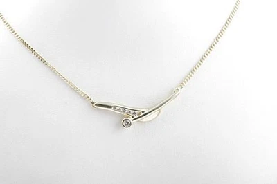 Collier Kette 333 Gelbgold Länge 41 cm Kristall . - Bild 1 von 4