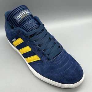 2015 Adidas Original Busenitz Oxford Blue Yellow D68825 Men Uk 8 Terraces Casual - Picture 1 of 9