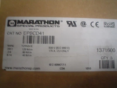 Lot of 3 - EPBCD41 Marathon power block -   Qty 3   60 day warranty - Image 1 of 2