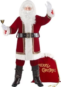 Boveco 10 Teile Deluxe Weihnachten Weihnachtsmann Kostüm Herren Nikolausanzug - Bild 1 von 6