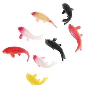 8 Teile Puppenhaus Modell Miniatur Goldfisch Figur für Mikrolandschaft - Bild 1 von 12