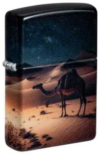 Zippo Lighter Desert Camel Design White Matte Windproof Cigarette New - Picture 1 of 6