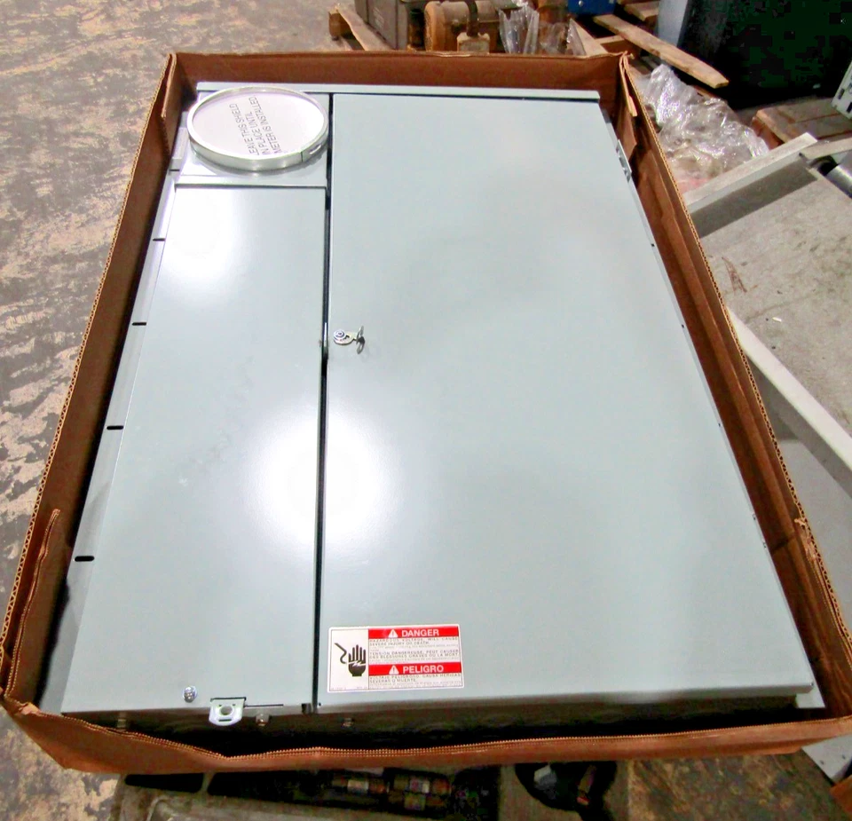 💥NEW EATON 200 AMP OUTDOOR METER BREAKER 120/240 VAC 1Ø MBE4040B200BTF - Image 1 of 4