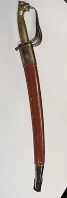 Vintage Sword Made in India W/ Sheath 14-3/4 inch Blade Antique Rare overall 20" - Image 1 of 4