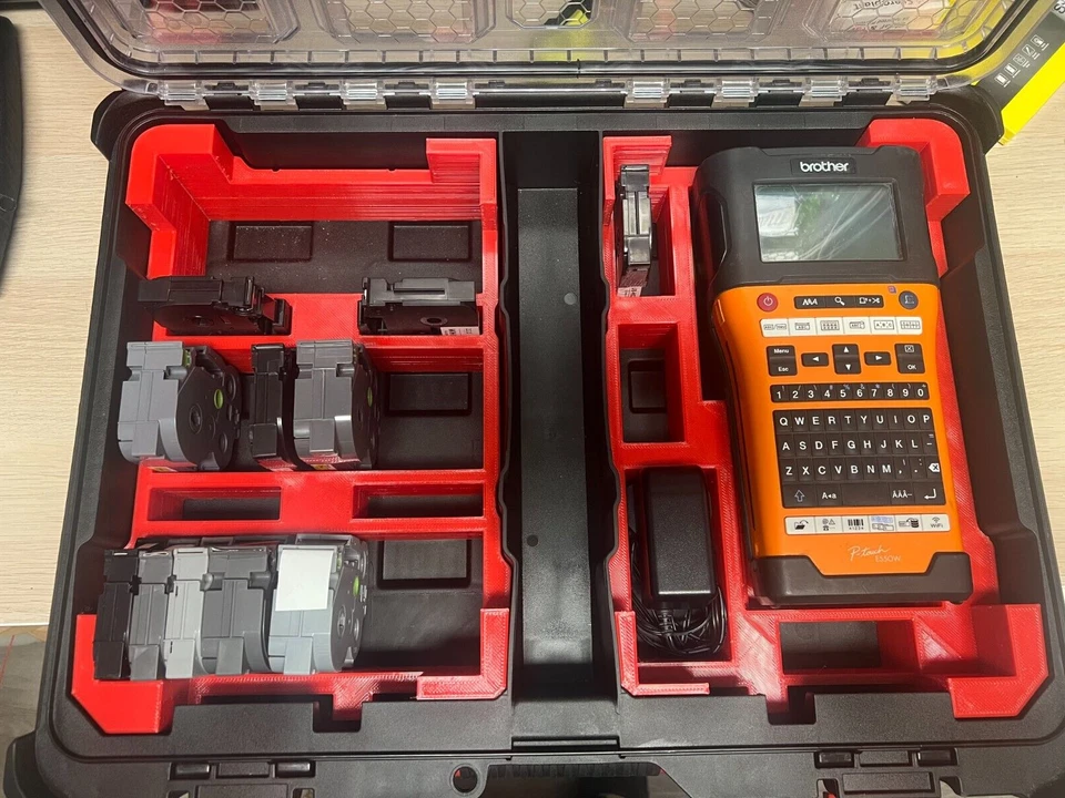 Brother P-Touch E550W & Tape Insert Tray for milwaukee organiser case 4932464082 - Image 1 of 3